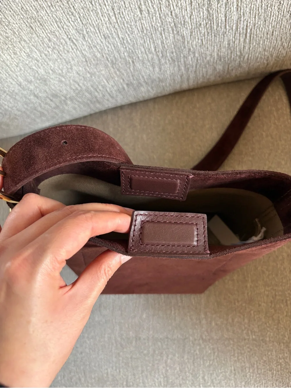 Madewell the essential mini bucket tote in suede